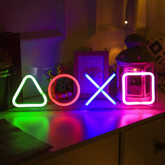 Neon Sign Custom PS4 Game Icon Light | Wall Hanging Art Signage