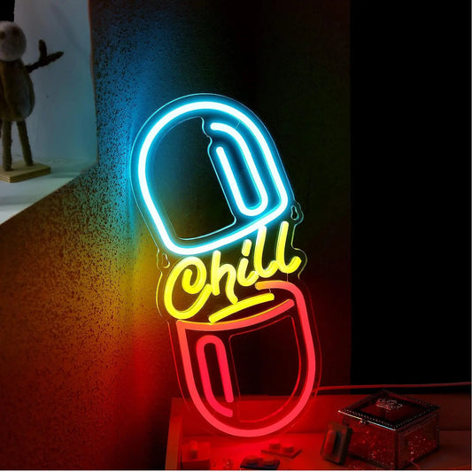 Chill Pill Neon Sign | Novelty Collection