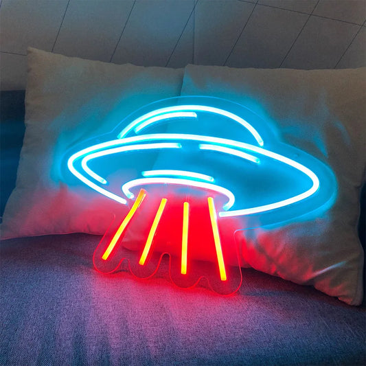UFO Spaceship Neon Signs | LED Wall Art Signage Decoration
